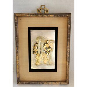 Rare Japanese Kabuki Dancer, Art of Chokin type  Framed by Sungott Studios NY